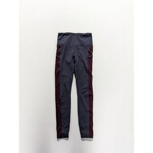 Gaiam Size XS Grey & Burgundy Skinny Yoga‎ Athletic Stretchy Pants